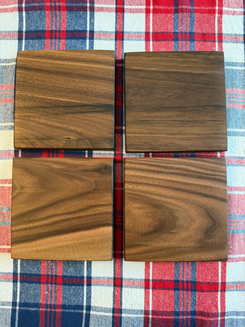 Solid Wood Coasters - Set of 4