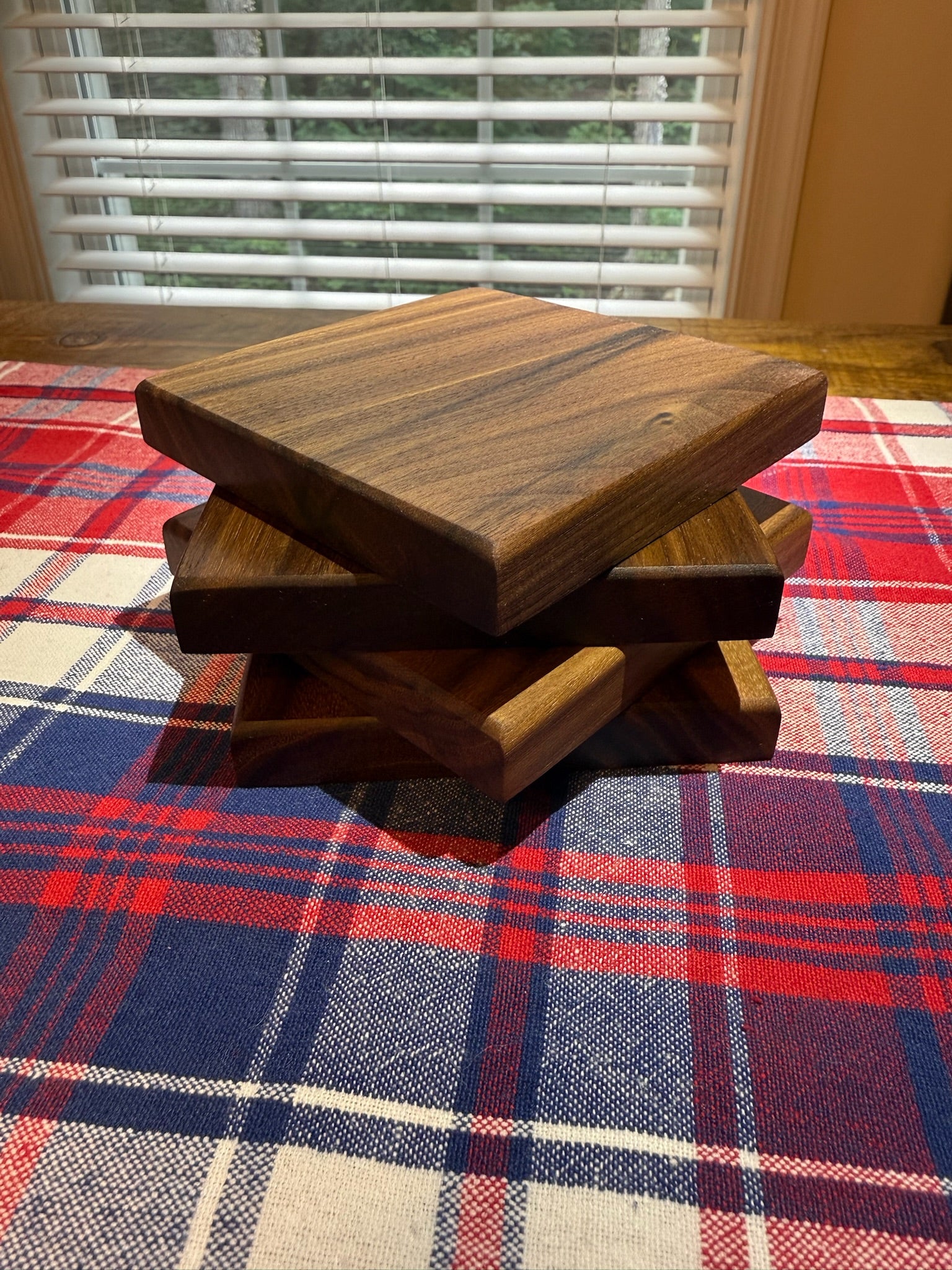 Solid Wood Coasters - Set of 4