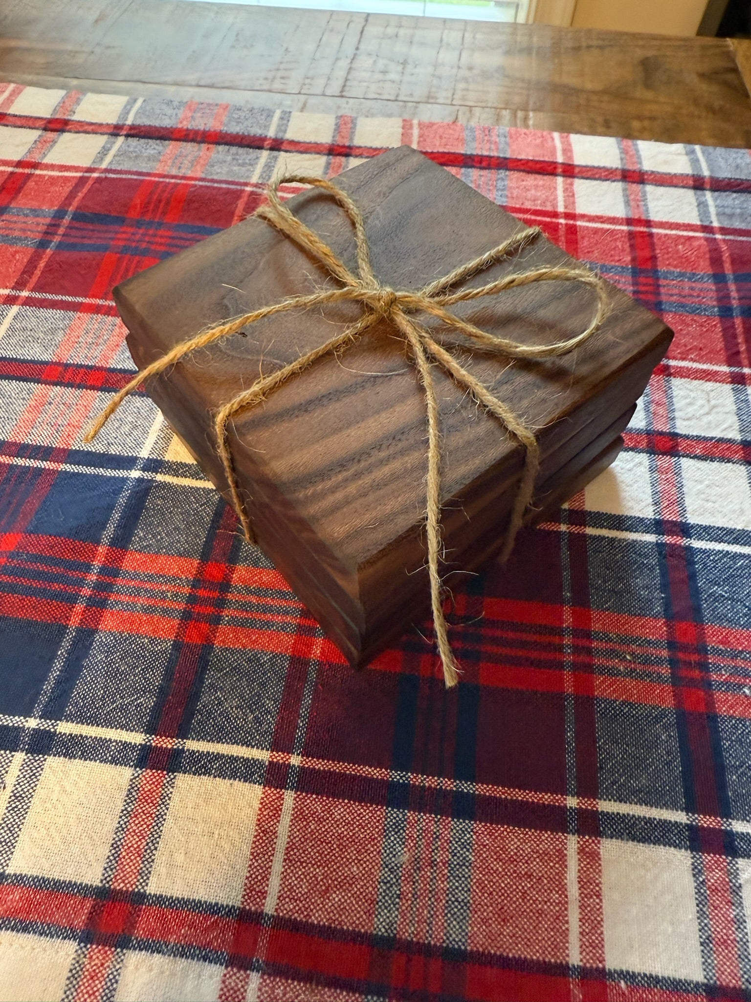 Solid Wood Coasters - Set of 4