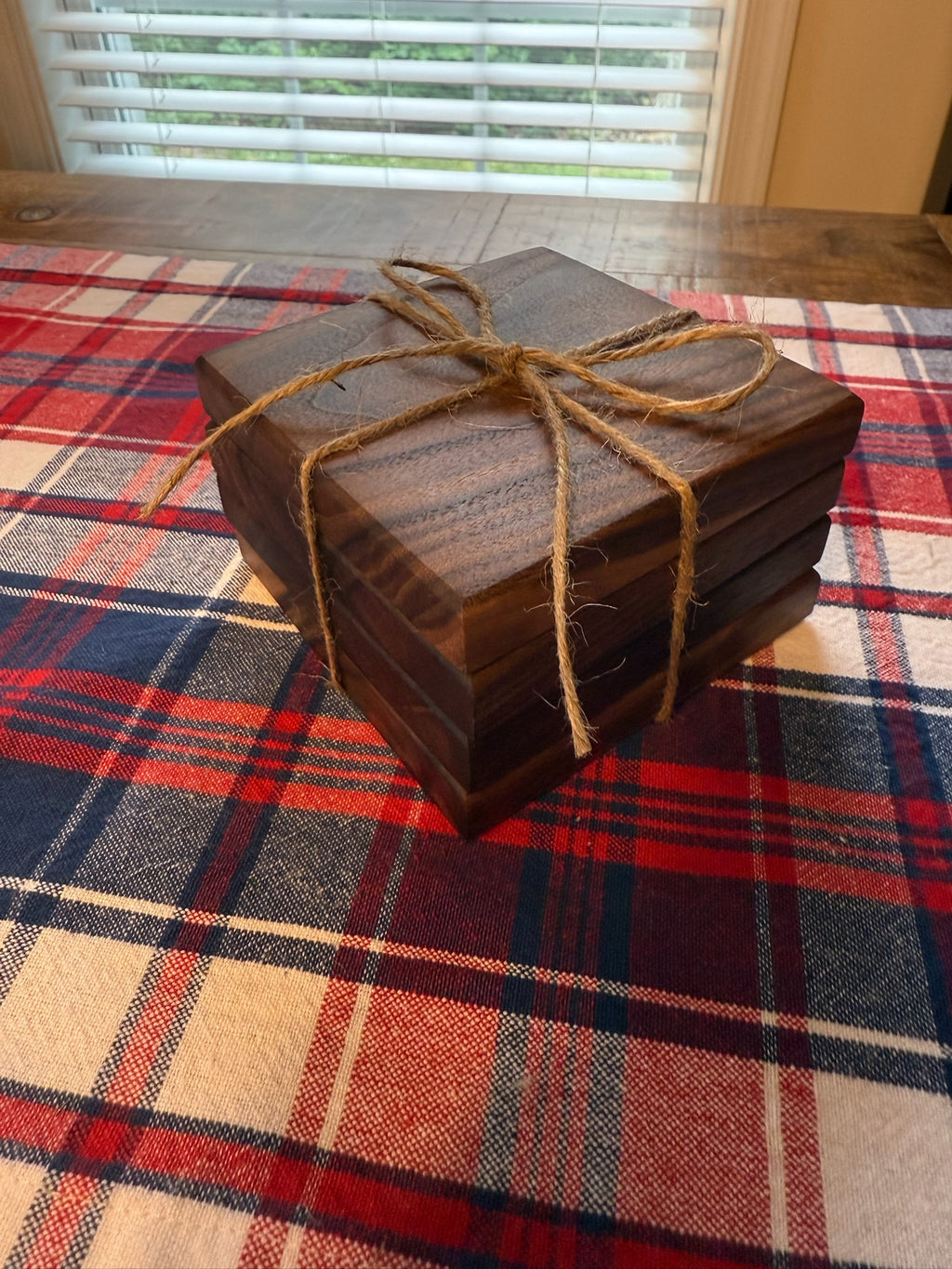 Solid Wood Coasters - Set of 4
